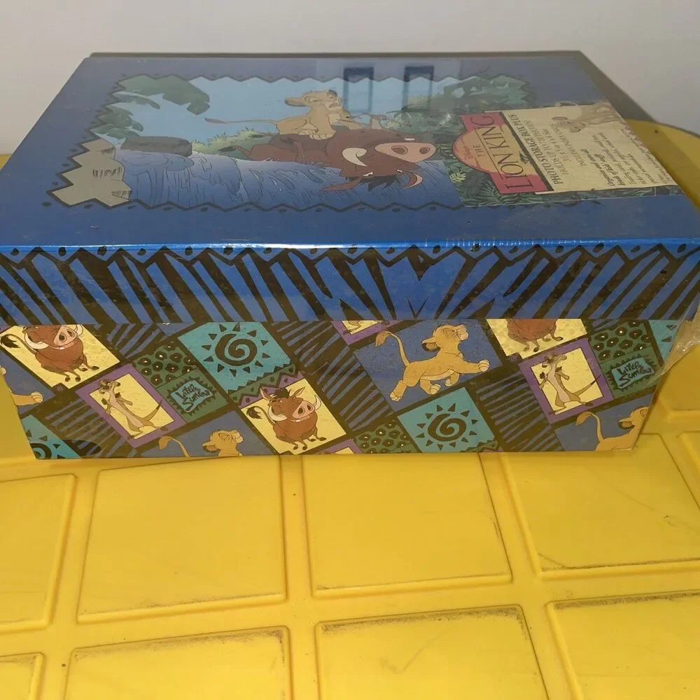 New THE LION KIING PHOTO STORAGE BOX PLUS WITH INDEX CARDS Vintage Hard To Find